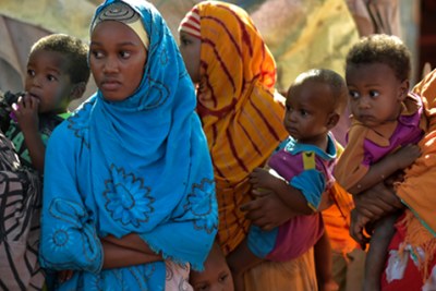 Women and their children in Somalia.